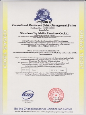 職業健康安全管理體系認證證書-英文