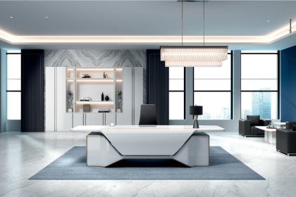 時(shí)尚烤漆大班臺