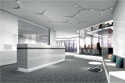 現代時尚烤漆前臺