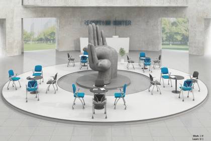 多功能折疊培訓椅