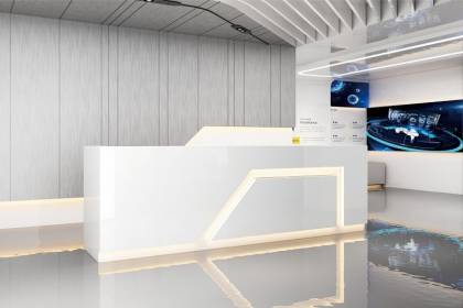 現代時尚烤漆辦公前臺