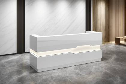 現(xiàn)代時(shí)尚烤漆辦公前臺