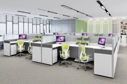 現代職員辦公桌屏風工位