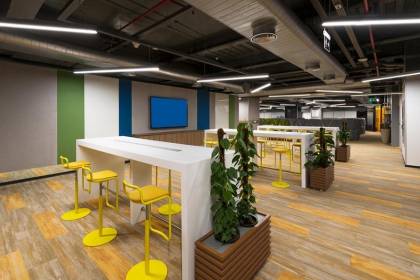 辦公室休閑區時尚吧臺設計定制