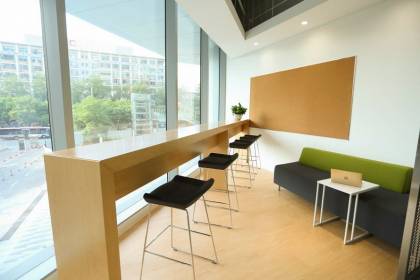 辦公室休閑區時尚吧臺設計定制