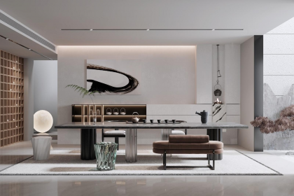 現代時尚玻璃茶幾