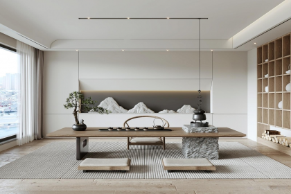 現代時尚玻璃茶幾