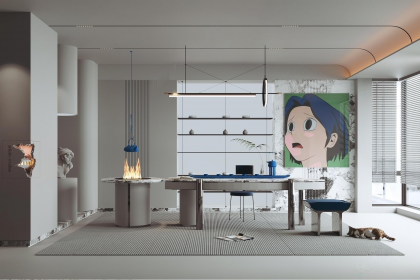 現代時尚玻璃茶幾