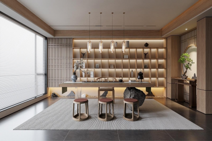 現代時尚玻璃茶幾